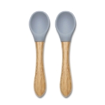 Silicone spoons whit bamboo - 2pcs